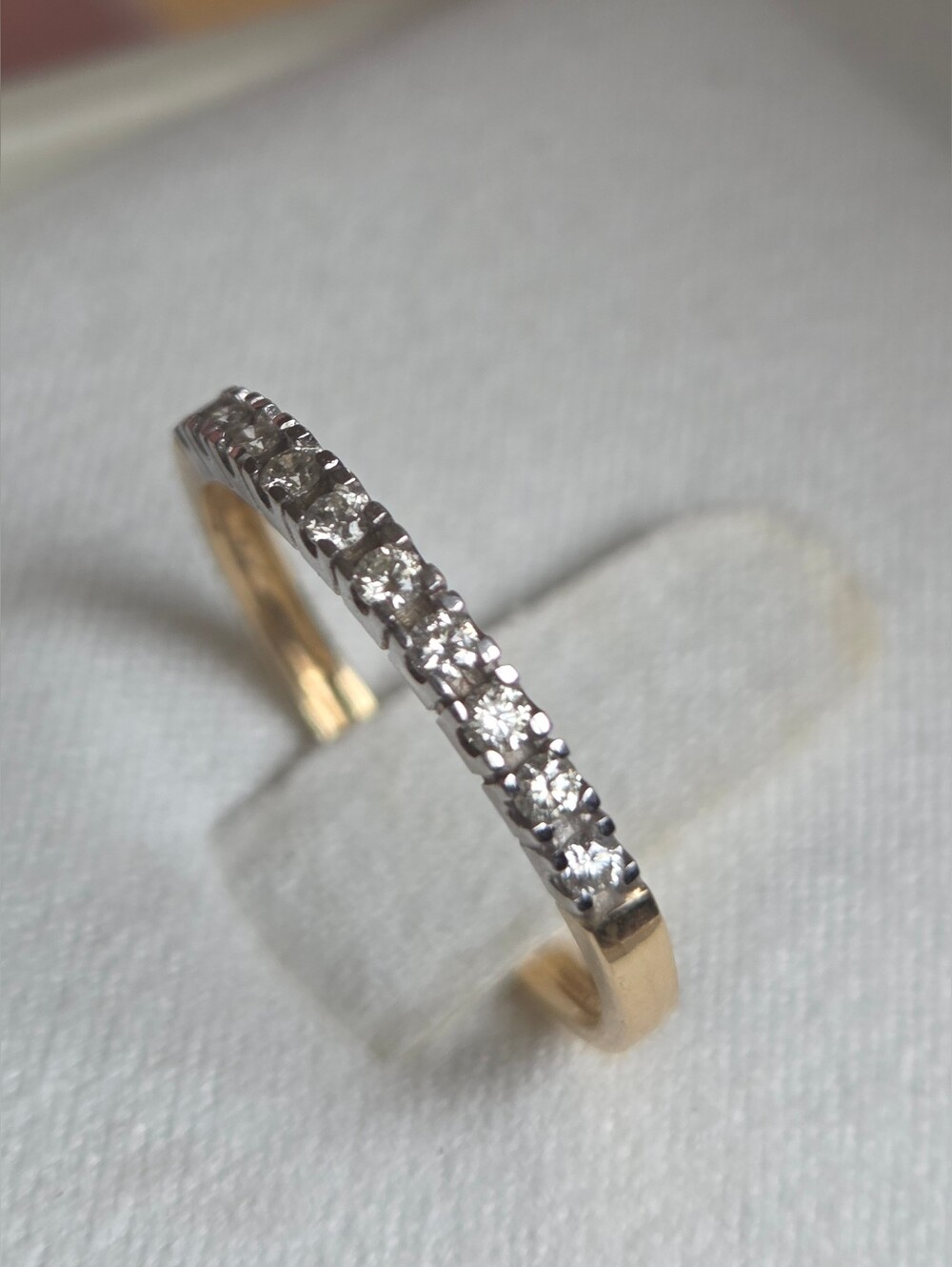 14k Gold Diamond Band/Ring - Size 5.75 - Anniversary/Eternity/Stacking/Wedding